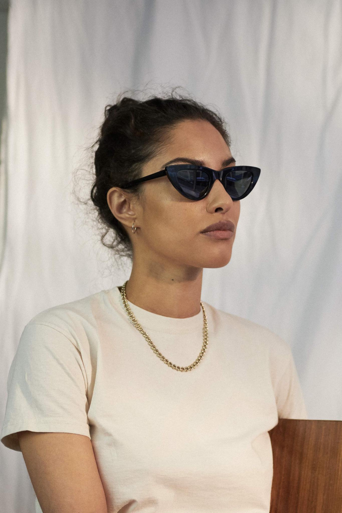 Moon / Black Acetate & Green Solid Lens - Shade Files