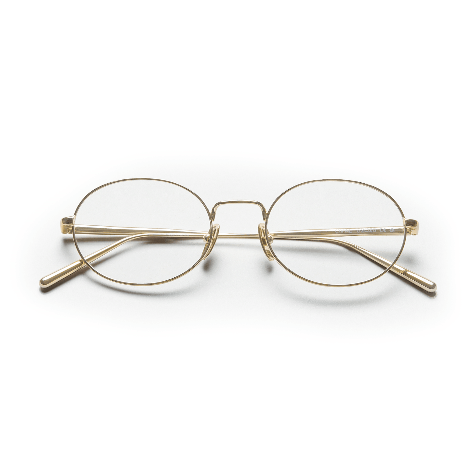 Oval Steel Optical / Gold & Clear Lens - Shade Files