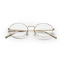 Oval Steel Optical / Gold & Clear Lens - Shade Files