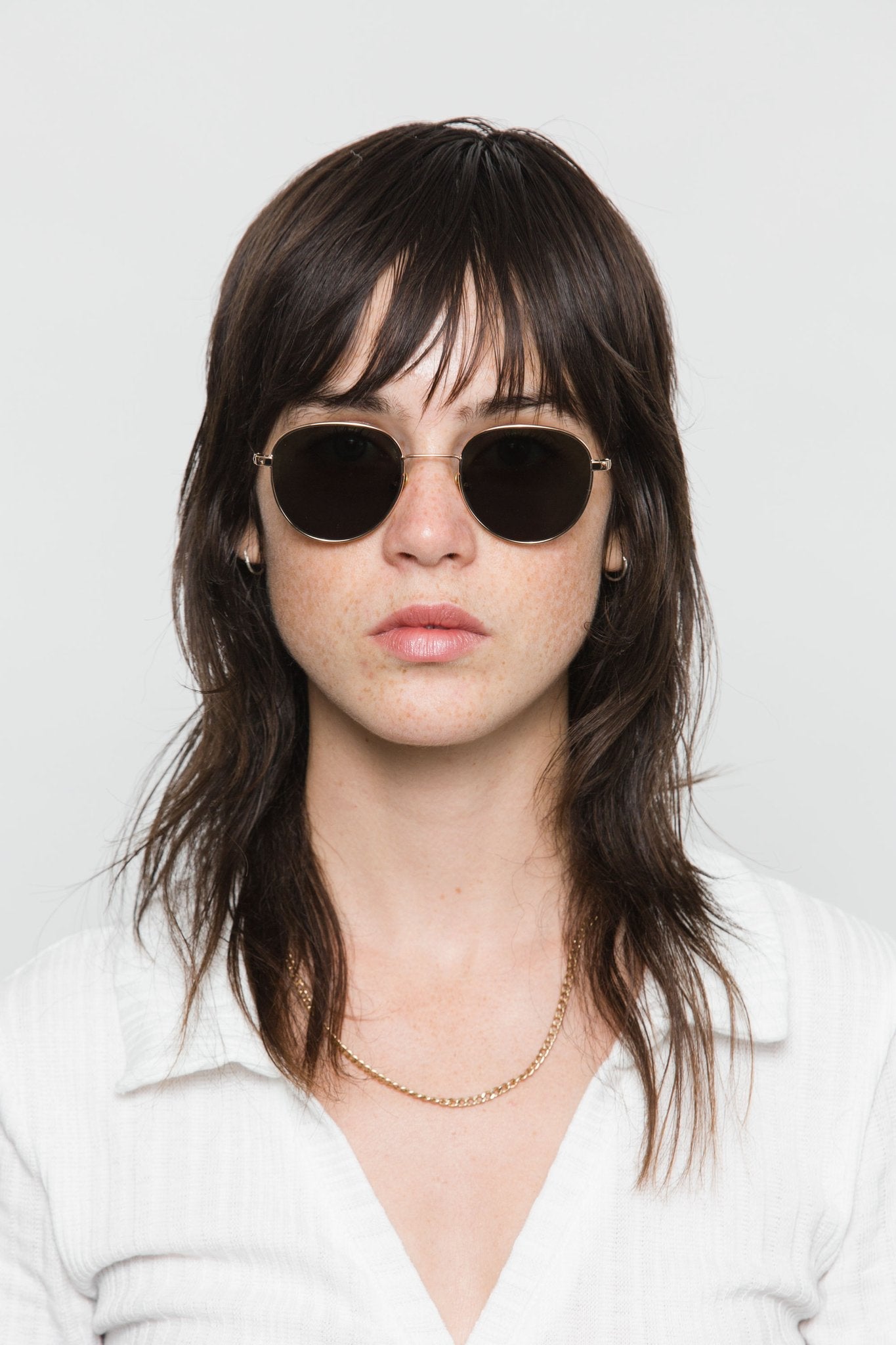 Rio / Gold Metal & Green Solid Lens - Shade Files