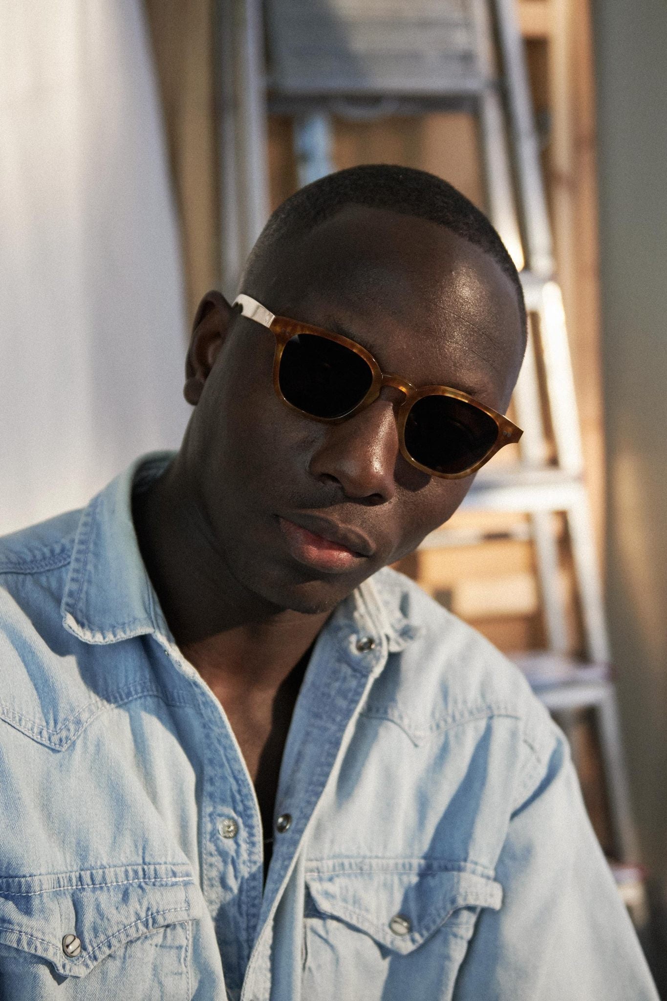 River / Amber Acetate & Green Solid Lens - Shade Files