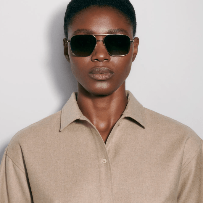 Steel Limited Aviator / Gold & Green Lens - Shade Files