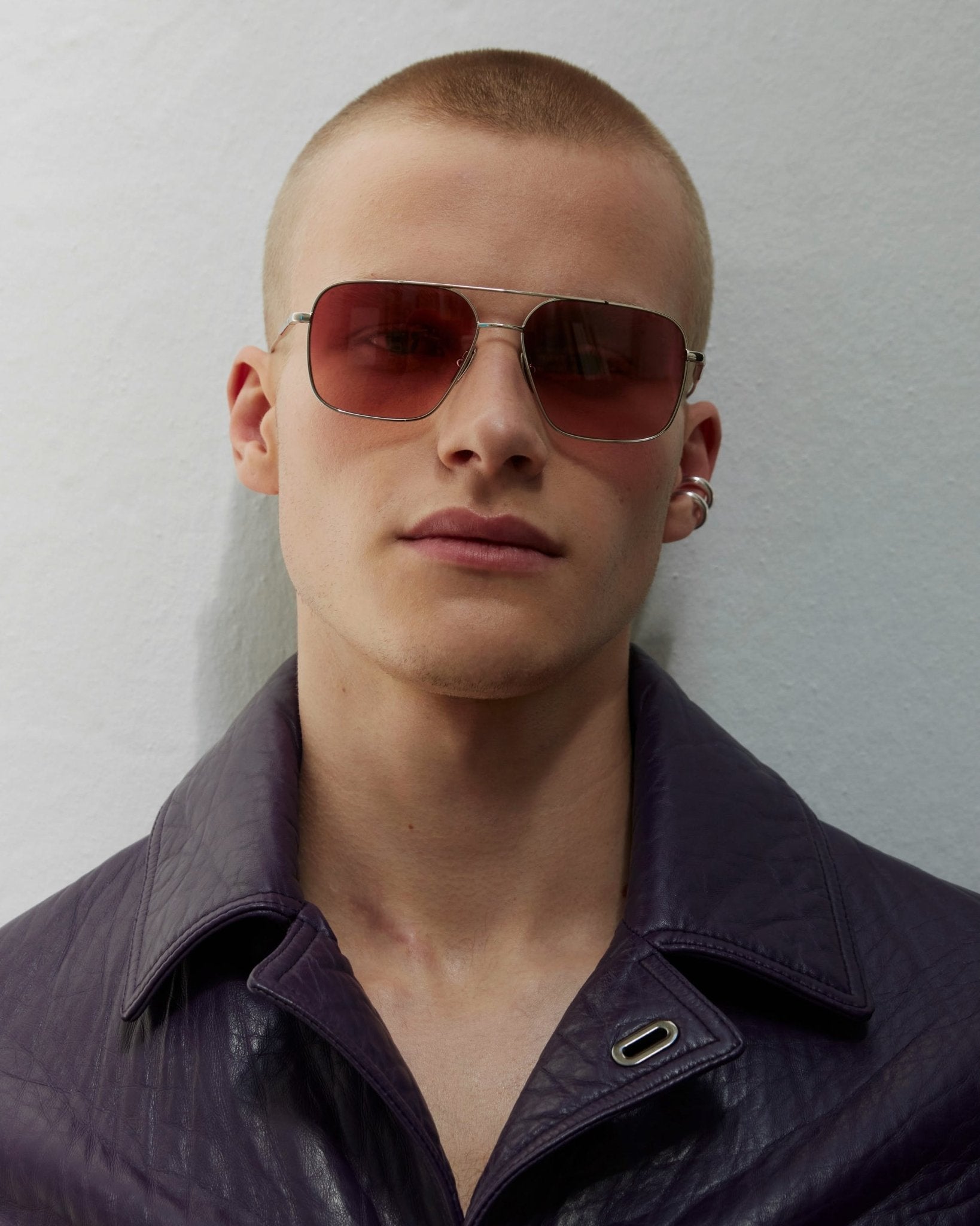 Steel Limited Aviator / Silver & Burgundy Lens - Shade Files