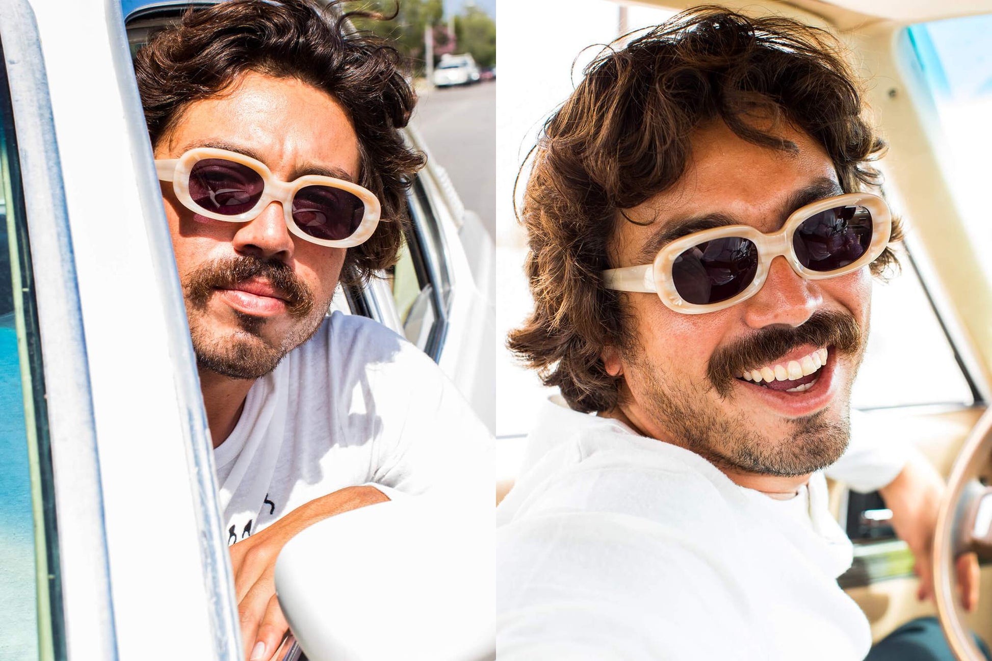 The Bikini Vision / Bone White Bio & Vintage Blue Lens - Shade Files