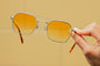 The Jazz Safari / Brushed Silver Havana Tortoise Bio & Honey Gradient Lens - Shade Files