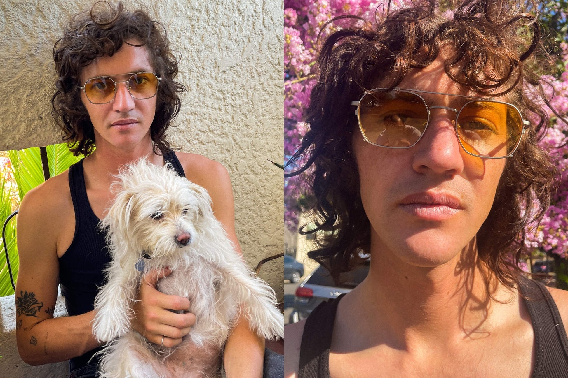 The Jazz Safari / Brushed Silver Havana Tortoise Bio & Honey Gradient Lens - Shade Files