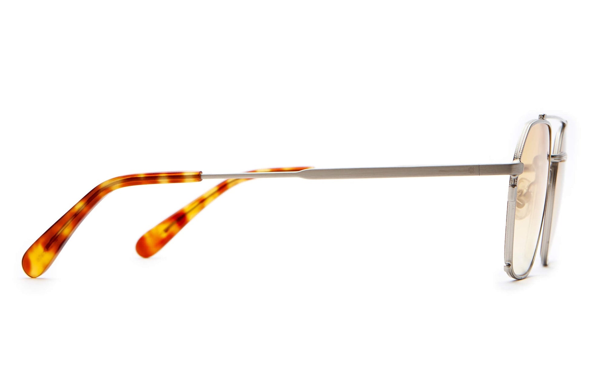 The Jazz Safari / Brushed Silver Havana Tortoise Bio & Honey Gradient Lens - Shade Files
