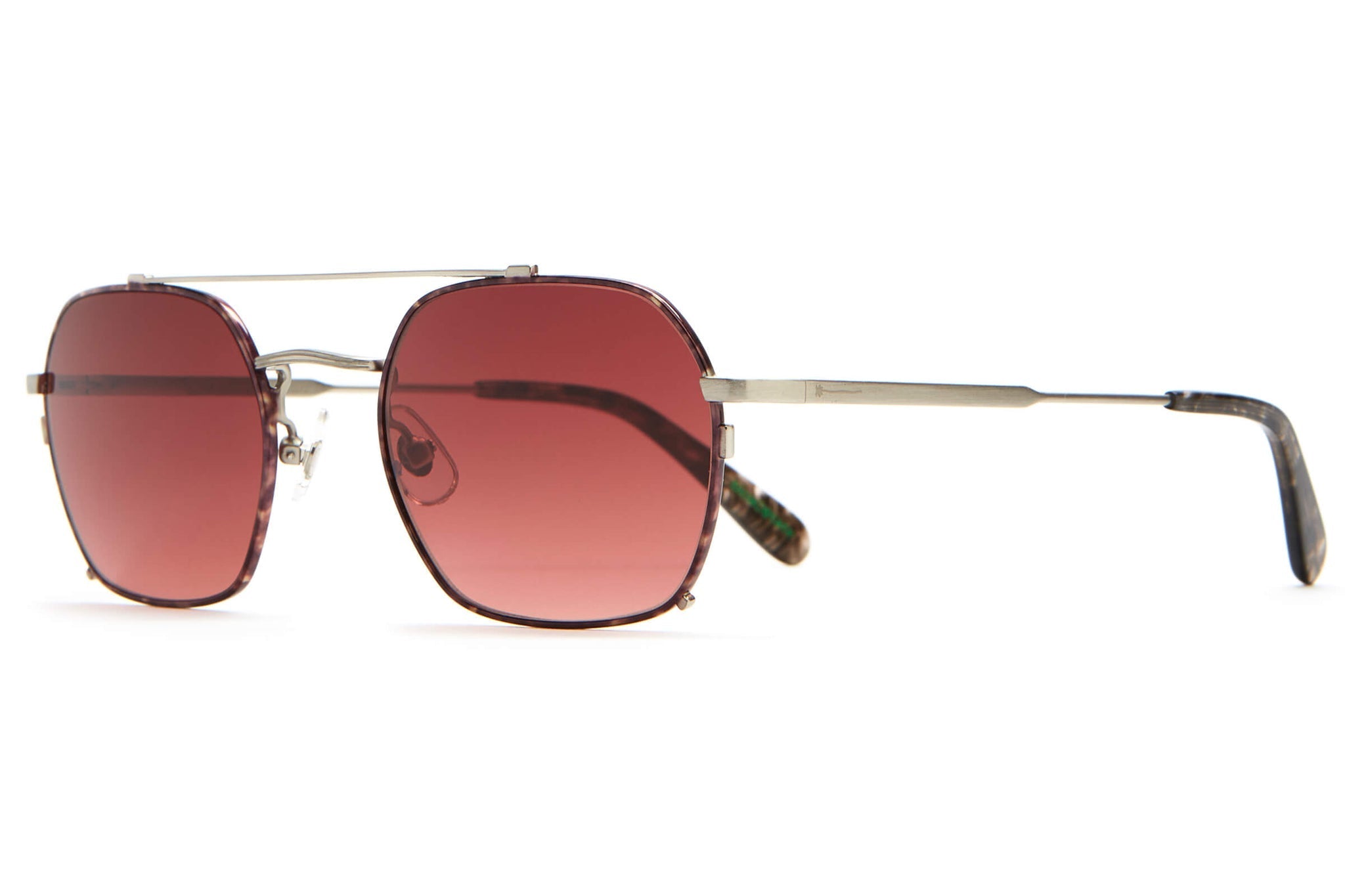 The Jazz Safari / Brushed Silver Tortoise Bio & Polarised Rosewood Gradient Lens - Shade Files