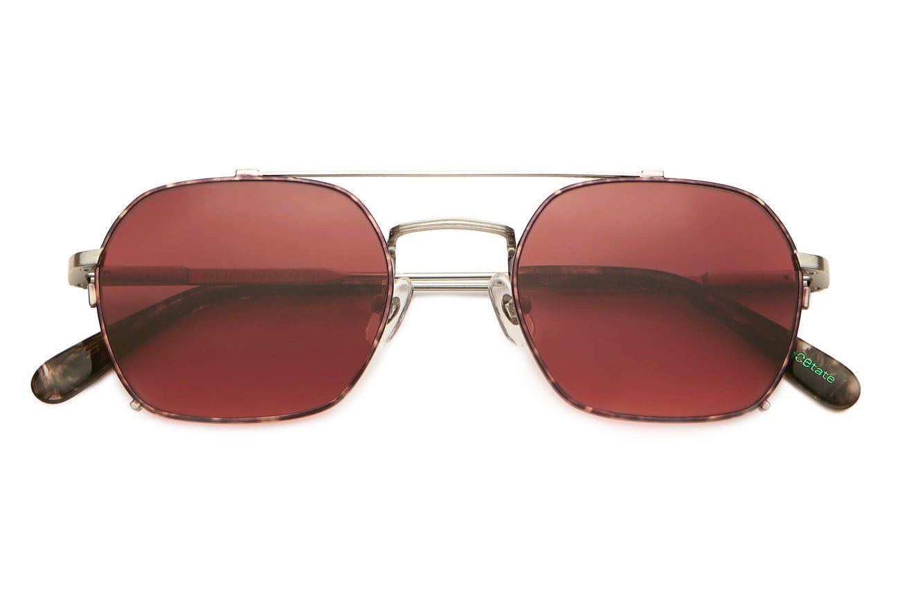 The Jazz Safari / Brushed Silver Tortoise Bio & Polarised Rosewood Gradient Lens - Shade Files