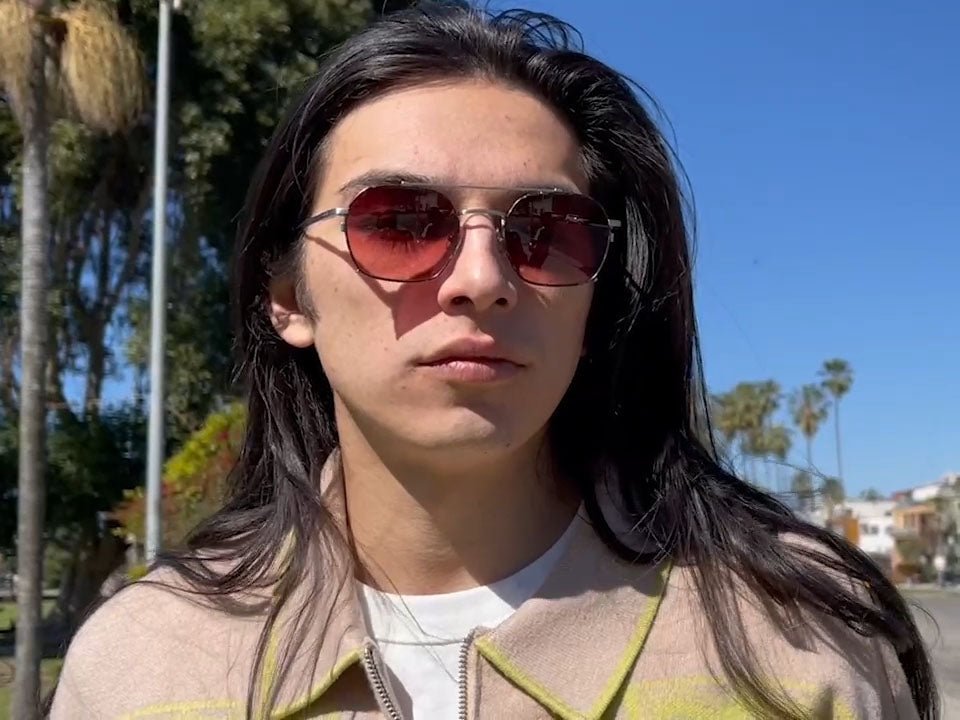 The Jazz Safari / Brushed Silver Tortoise Bio & Polarised Rosewood Gradient Lens - Shade Files