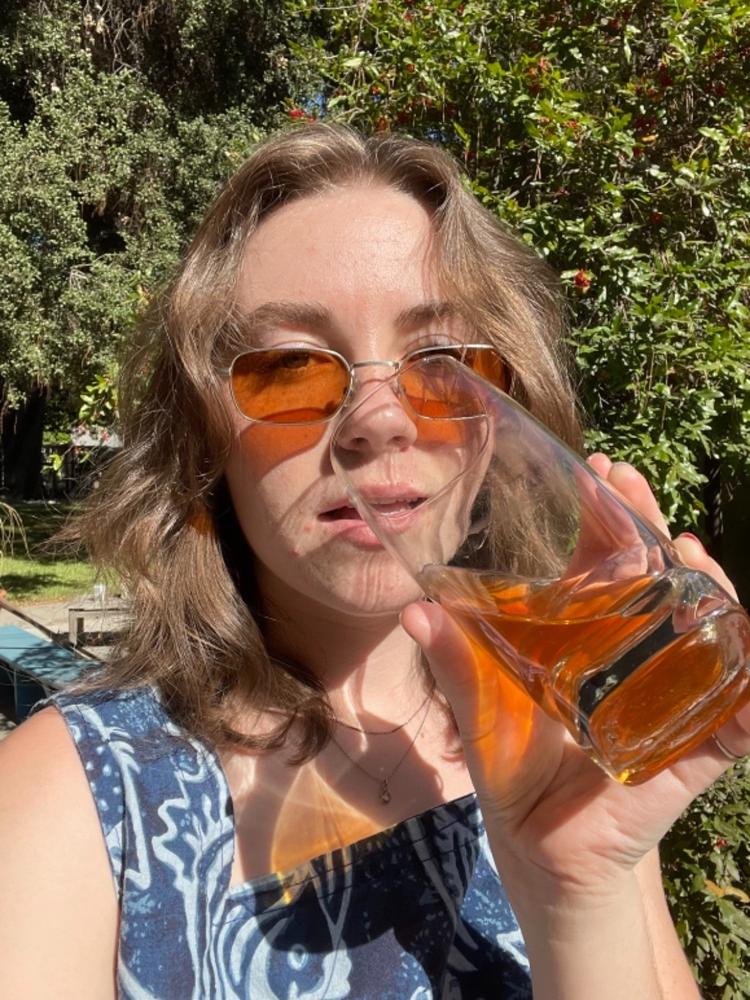 The Nu Bloom / Brushed Silver & Jaguar Tortoise Bio & Burnt Orange Lens - Shade Files