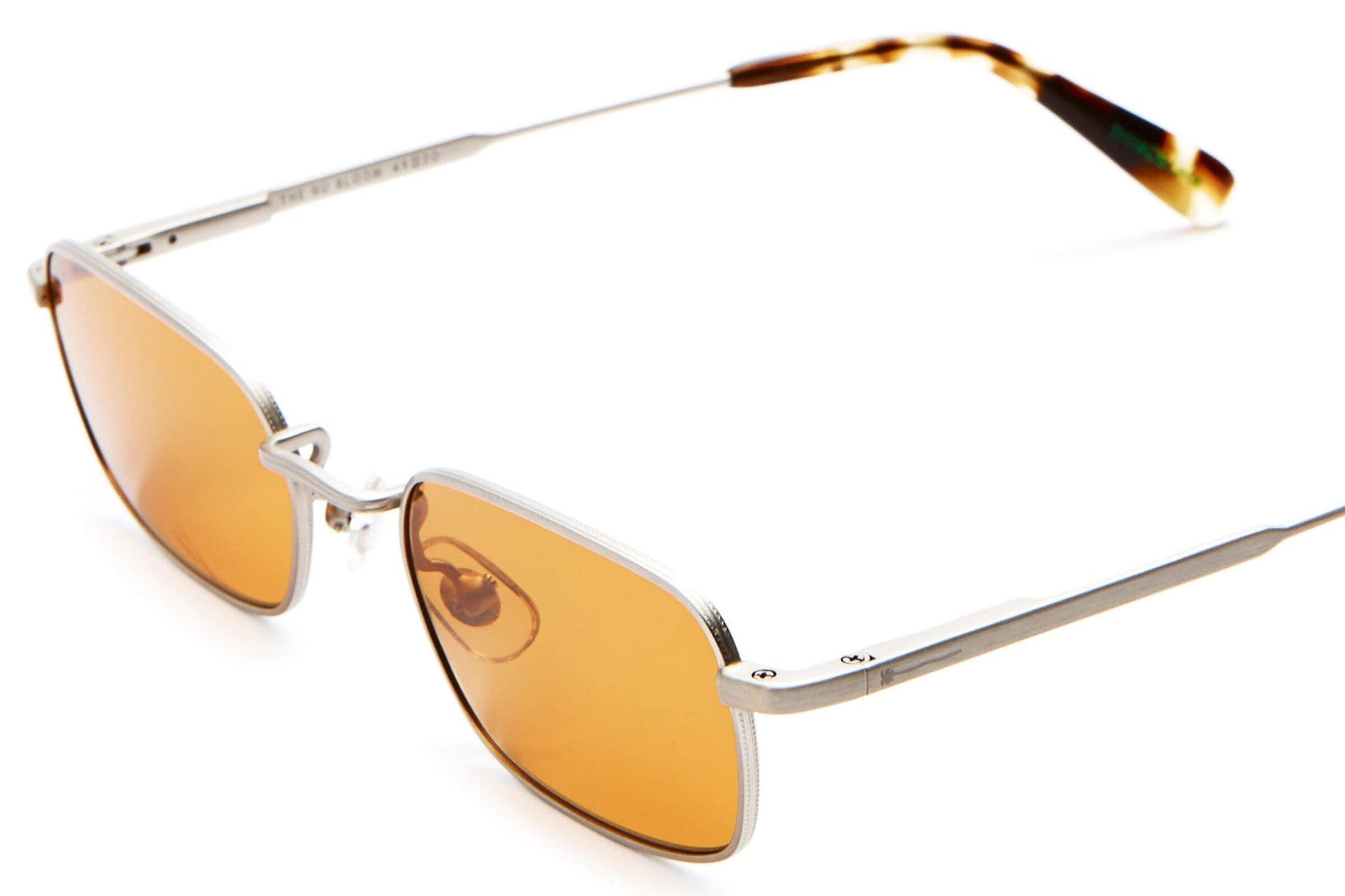 The Nu Bloom / Brushed Silver & Jaguar Tortoise Bio & Burnt Orange Lens - Shade Files