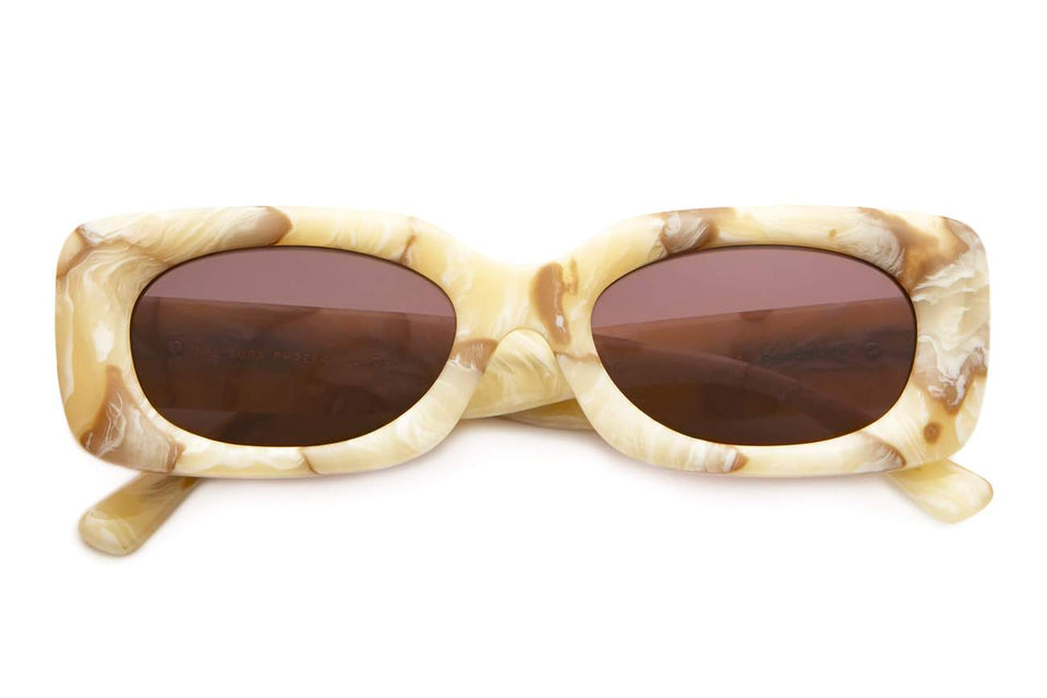 The Supa Phreek / Cream Marble Bio & Plum Lens