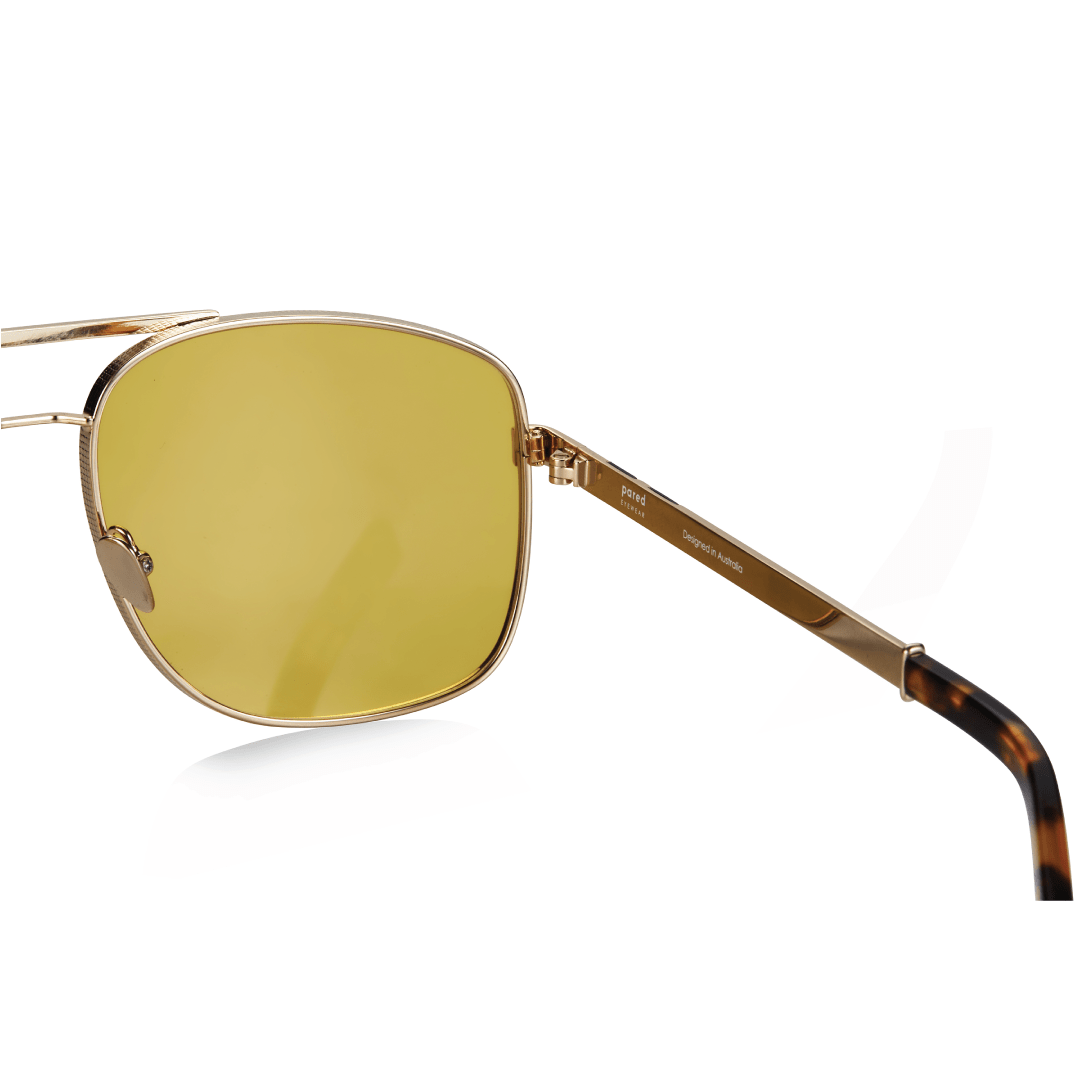 Uptown & Downtown / Gold Tortoise & Solid Yellow Lens - Shade Files