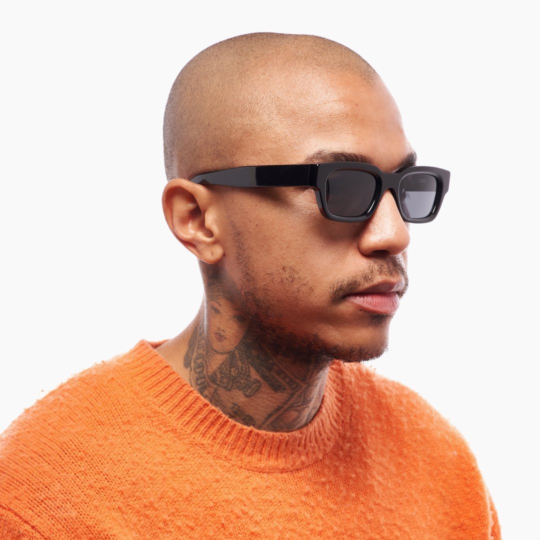 Akila | Zed | Black Acetate & Black Lens Sunglasses | Shade Files
