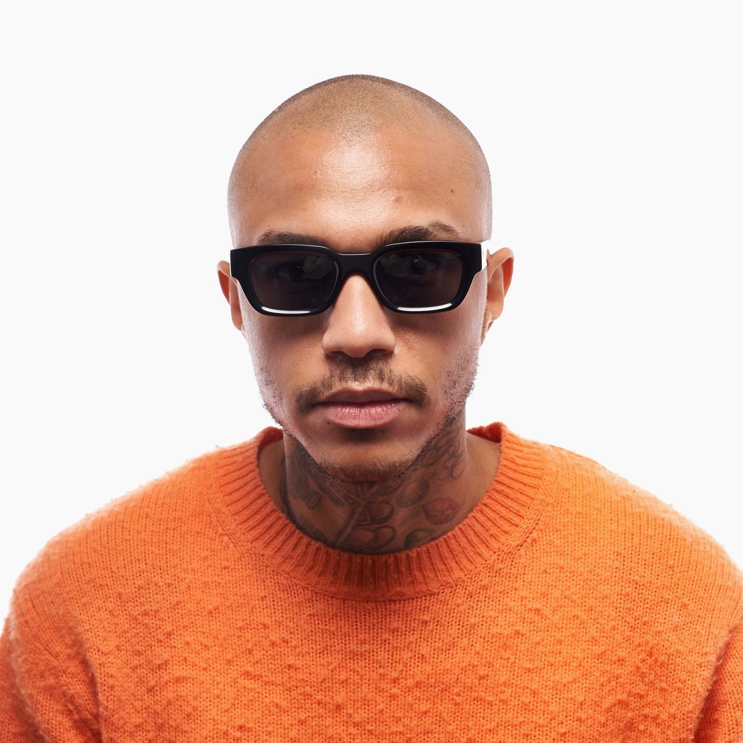 Akila | Zed | Black Acetate & Black Lens Sunglasses | Shade Files